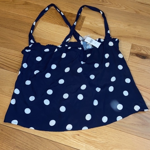 Maeve Polka Dot Swing Top in size 14, NWT, adjustable straps, can cross or not - Picture 5 of 7